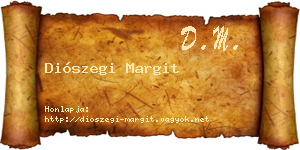 Diószegi Margit névjegykártya